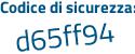 Il Codice di sicurezza è 97e poi 51cZ il tutto attaccato senza spazi