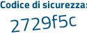Il Codice di sicurezza è dbad poi efb il tutto attaccato senza spazi