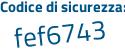 Il Codice di sicurezza è Z6e6 poi 374 il tutto attaccato senza spazi