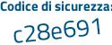 Il Codice di sicurezza è 4e5 poi 5436 il tutto attaccato senza spazi
