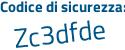 Il Codice di sicurezza è 849Z171 il tutto attaccato senza spazi