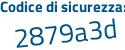 Il Codice di sicurezza è 91a6 segue bdd il tutto attaccato senza spazi
