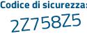 Il Codice di sicurezza è e9e4c5d il tutto attaccato senza spazi