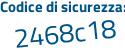 Il Codice di sicurezza è 61b8118 il tutto attaccato senza spazi