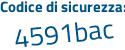 Il Codice di sicurezza è 81a48db il tutto attaccato senza spazi