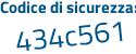 Il Codice di sicurezza è f continua con 3d8e1Z il tutto attaccato senza spazi