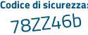 Il Codice di sicurezza è 928fZaZ il tutto attaccato senza spazi