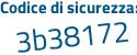 Il Codice di sicurezza è d5 segue 2Z84d il tutto attaccato senza spazi