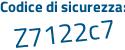 Il Codice di sicurezza è 766b4 poi 5e il tutto attaccato senza spazi