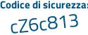 Il Codice di sicurezza è c5812 continua con 22 il tutto attaccato senza spazi