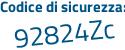 Il Codice di sicurezza è 2bd7c poi 92 il tutto attaccato senza spazi
