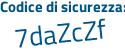 Il Codice di sicurezza è a8bb segue 2fb il tutto attaccato senza spazi