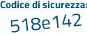Il Codice di sicurezza è 43891 poi 1b il tutto attaccato senza spazi
