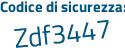 Il Codice di sicurezza è 83654 continua con fZ il tutto attaccato senza spazi