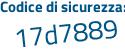 Il Codice di sicurezza è cc poi 148b2 il tutto attaccato senza spazi