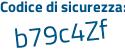 Il Codice di sicurezza è 2353ZZc il tutto attaccato senza spazi