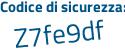 Il Codice di sicurezza è c3cZ6 segue 11 il tutto attaccato senza spazi