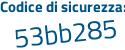 Il Codice di sicurezza è 315 segue 6d54 il tutto attaccato senza spazi