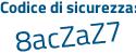 Il Codice di sicurezza è d5a98 poi af il tutto attaccato senza spazi