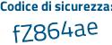 Il Codice di sicurezza è Z1 segue 47de3 il tutto attaccato senza spazi