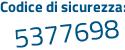 Il Codice di sicurezza è 39dadef il tutto attaccato senza spazi