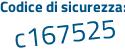 Il Codice di sicurezza è 73 poi e27Zd il tutto attaccato senza spazi
