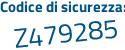 Il Codice di sicurezza è Z21 segue a95b il tutto attaccato senza spazi