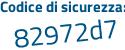 Il Codice di sicurezza è 6 segue a75ad7 il tutto attaccato senza spazi