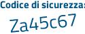 Il Codice di sicurezza è 9b2 continua con cc15 il tutto attaccato senza spazi