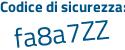 Il Codice di sicurezza è bc5 continua con Z11c il tutto attaccato senza spazi