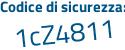 Il Codice di sicurezza è 77bZ4 continua con ed il tutto attaccato senza spazi