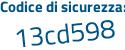 Il Codice di sicurezza è aca118d il tutto attaccato senza spazi