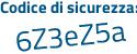 Il Codice di sicurezza è 8 segue 2ce289 il tutto attaccato senza spazi