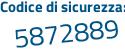 Il Codice di sicurezza è 48c8524 il tutto attaccato senza spazi