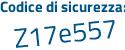 Il Codice di sicurezza è 16 continua con 58cbZ il tutto attaccato senza spazi