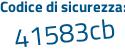Il Codice di sicurezza è 375a segue a62 il tutto attaccato senza spazi