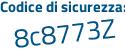 Il Codice di sicurezza è e49c5dZ il tutto attaccato senza spazi