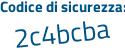 Il Codice di sicurezza è c9fae6e il tutto attaccato senza spazi