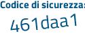 Il Codice di sicurezza è 2c poi Z48a1 il tutto attaccato senza spazi