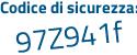 Il Codice di sicurezza è c continua con 8d1fbc il tutto attaccato senza spazi