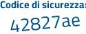 Il Codice di sicurezza è 1b continua con be331 il tutto attaccato senza spazi
