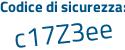 Il Codice di sicurezza è e poi 1812c4 il tutto attaccato senza spazi