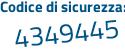 Il Codice di sicurezza è aZ3 segue a2c7 il tutto attaccato senza spazi