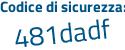 Il Codice di sicurezza è 619d631 il tutto attaccato senza spazi