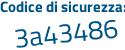 Il Codice di sicurezza è 224f361 il tutto attaccato senza spazi
