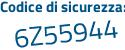 Il Codice di sicurezza è 1d21 poi 865 il tutto attaccato senza spazi
