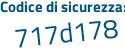 Il Codice di sicurezza è 7 continua con 337f66 il tutto attaccato senza spazi