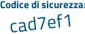 Il Codice di sicurezza è 85 continua con 9f3ff il tutto attaccato senza spazi
