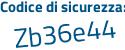 Il Codice di sicurezza è 9b continua con 7d88Z il tutto attaccato senza spazi
