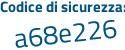 Il Codice di sicurezza è 42d poi 3e93 il tutto attaccato senza spazi